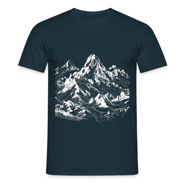 Alpine Peak – Minimalist Mountain - Männer T-Shirt – Beispiel aus unserer Themenwelt