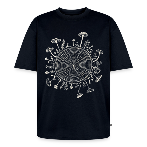 Baumringe & Pilze - Unisex Premium Oversized Bio T-Shirt – Beispiel aus unserer Themenwelt