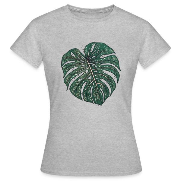 Gepunktetes Monstera Blatt, Pflanzen Motiv - Damen T-Shirt von Artful Alchemist