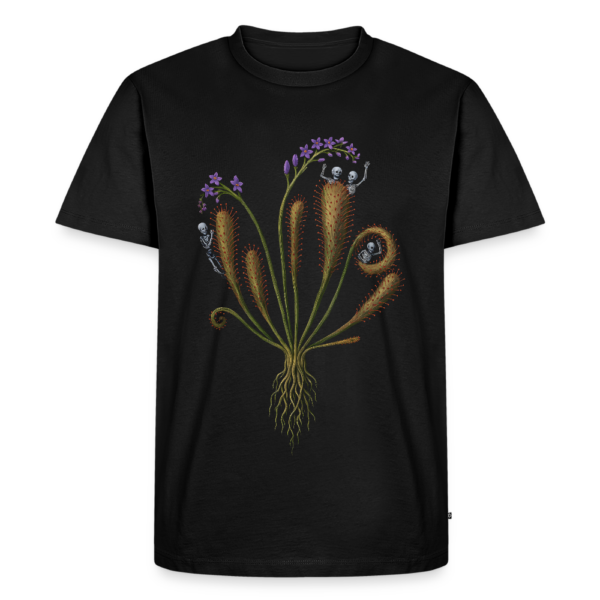 Flora Mortis - Sonnentau Pflanze mit Skeletten - Männer Premium T-Shirt von Artful Alchemist